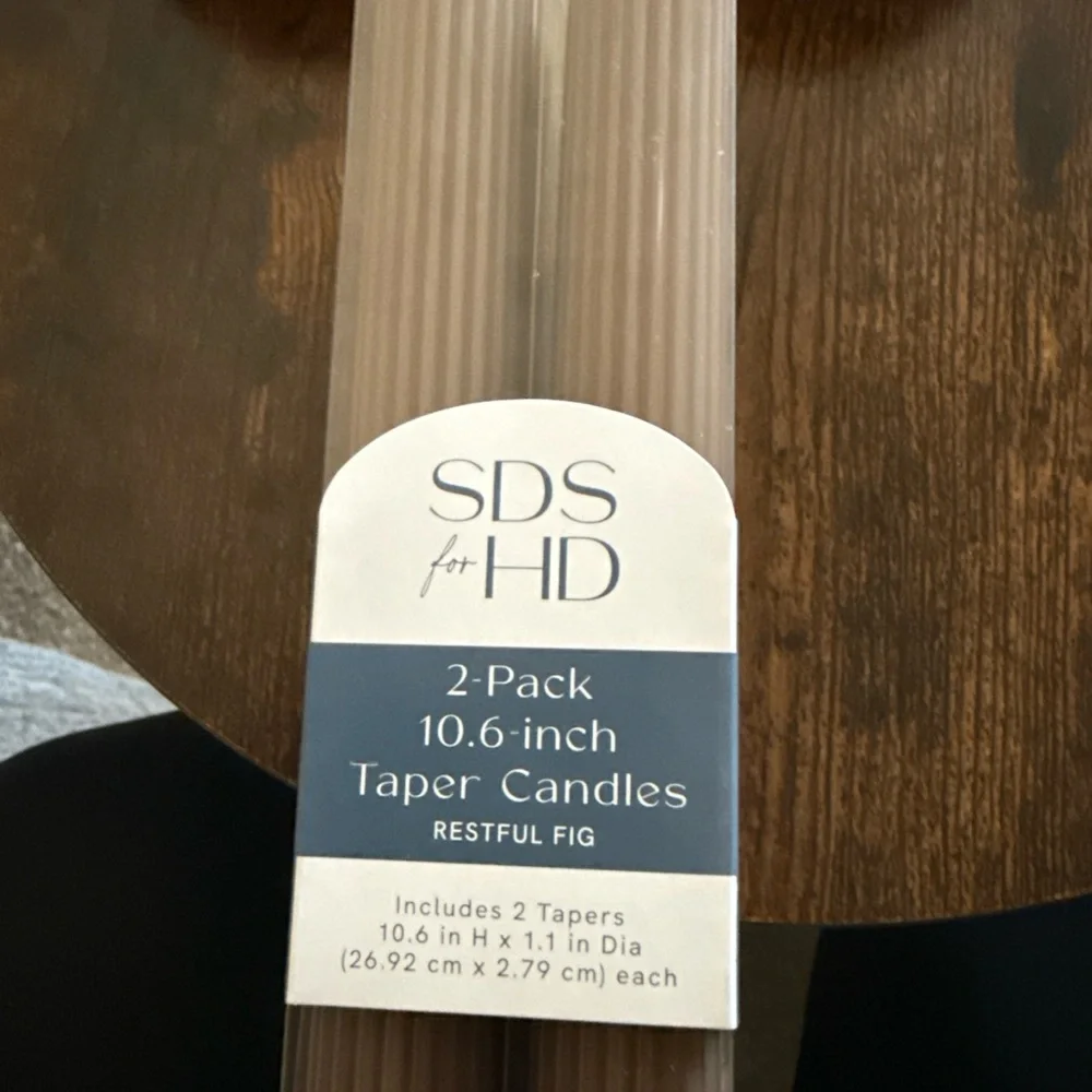 Beige Taper Candles - 2 Pack